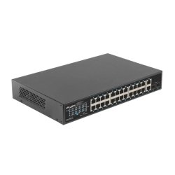 SWITCH LANBERG 24X 1GB POE+/2X GB 2X SFP RACK 19" GIGABIT ETHERNET 250W