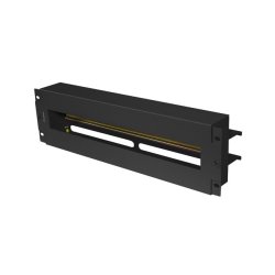 19" 3U VOLTAGE DISTRIBUTION PANEL WITH DIN RAIL TS-35 BLACK LANBERG