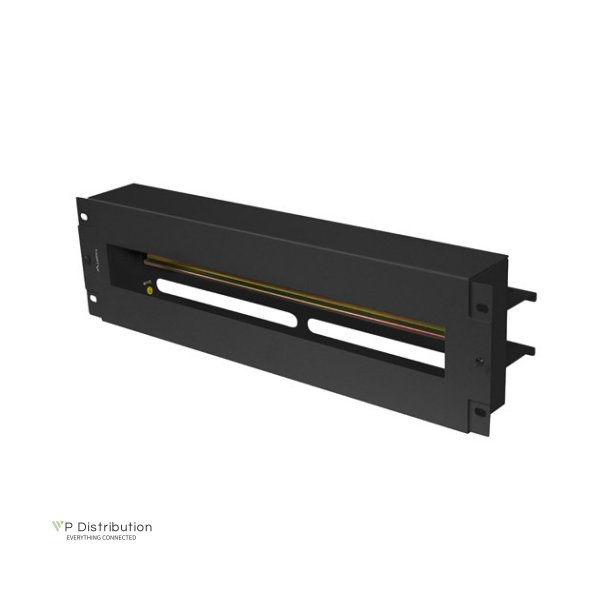 19" 3U VOLTAGE DISTRIBUTION PANEL WITH DIN RAIL TS-35 BLACK LANBERG
