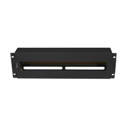 19" 3U VOLTAGE DISTRIBUTION PANEL WITH DIN RAIL TS-35 BLACK LANBERG