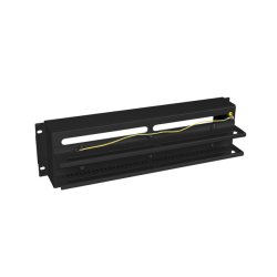 19" 3U VOLTAGE DISTRIBUTION PANEL WITH DIN RAIL TS-35 BLACK LANBERG