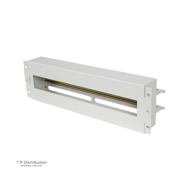 19" 3U VOLTAGE DISTRIBUTION PANEL WITH DIN RAIL TS-35 GRAY LANBERG