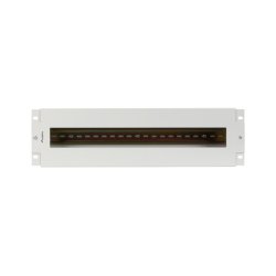 19" 3U VOLTAGE DISTRIBUTION PANEL WITH DIN RAIL TS-35 GRAY LANBERG