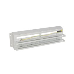 19" 3U VOLTAGE DISTRIBUTION PANEL WITH DIN RAIL TS-35 GRAY LANBERG