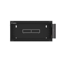 RACK CABINET 19" WALL-MOUNTED 4U/600 WITH GLASS DOOR BLACK LANBERG (ASSEMBLED)