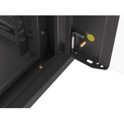 RACK CABINET 19" WALL-MOUNTED 4U/600 WITH GLASS DOOR BLACK LANBERG (ASSEMBLED)