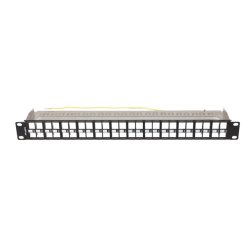 PATCH PANEL BLANK 48 PORT 1U 19" FTP FOR KEYSTONE MODULES BLACK LANBERG