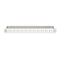 PATCH PANEL BLANK 48 PORT 1U 19" FTP FOR KEYSTONE MODULES GREY LANBERG