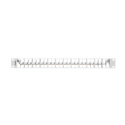 PATCH PANEL BLANK 48 PORT 1U 19" FTP FOR KEYSTONE MODULES GREY LANBERG