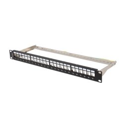 PATCH PANEL BLANK 24 PORT 1U 19" FTP FOR KEYSTONE MODULES BLACK LANBERG
