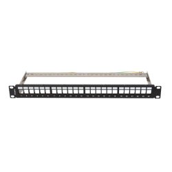 PATCH PANEL BLANK 24 PORT 1U 19" FTP FOR KEYSTONE MODULES BLACK LANBERG