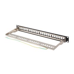PATCH PANEL BLANK 24 PORT 1U 19" FTP FOR KEYSTONE MODULES BLACK LANBERG