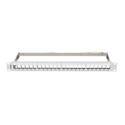PATCH PANEL BLANK 24 PORT 1U 19" FTP FOR KEYSTONE MODULES GREY LANBERG