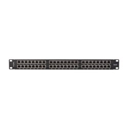 PATCH PANEL 48 PORT 1U 19" CAT.6 FTP WITH CABLE ORGANIZER SHIELDED BLACK LANBERG
