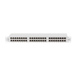 PATCH PANEL 48 PORT 1U 19" CAT.6 FTP WITH CABLE ORGANIZER SHIELDED GREY LANBERG