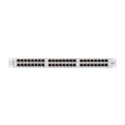 PATCH PANEL 48 PORT 1U 19" CAT.6 FTP WITH CABLE ORGANIZER SHIELDED GREY LANBERG