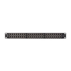 PATCH PANEL 48 PORT 1U 19" CAT.6A FTP WITH CABLE ORGANIZER SHIELDED BLACK LANBERG