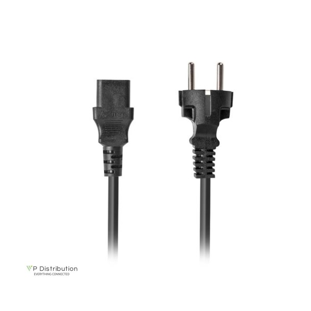 CEE 7/7->IEC 320 C13 POWER CORD 1.8M VDE STRAIGHT BLACK LANBERG