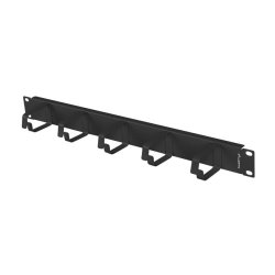 19" CABLE MANAGEMENT 5 RINGS TYPE B 1U BLACK LANBERG