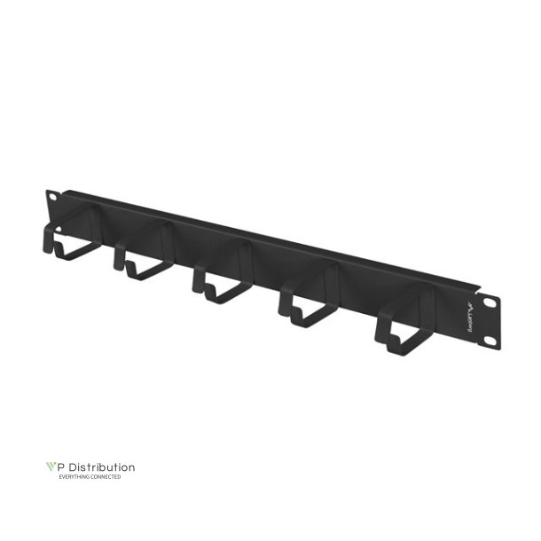 19" CABLE MANAGEMENT 5 RINGS TYPE B 1U BLACK LANBERG