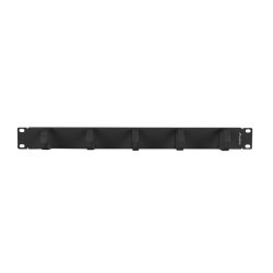 19" CABLE MANAGEMENT 5 RINGS TYPE B 1U BLACK LANBERG