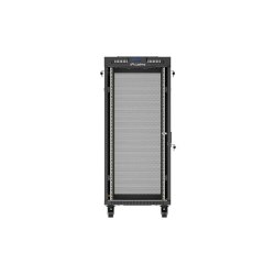 RACK CABINET 19" FREE-STANDING 27U/600X600 (FLAT PACK) WITH MESH DOOR LCD BLACK LANBERG V2