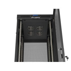 RACK CABINET 19" FREE-STANDING 42U/600X600 (FLAT PACK) WITH MESH DOOR LCD BLACK LANBERG V2