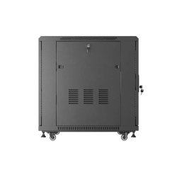 RACK CABINET 19" FREE-STANDING 15U/600X800 (FLAT PACK) WITH MESH DOOR BLACK LANBERG