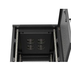 RACK CABINET 19" FREE-STANDING 15U/600X800 (FLAT PACK) WITH MESH DOOR BLACK LANBERG