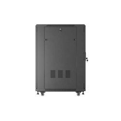 RACK CABINET 19" FREE-STANDING 22U/600X800 (FLAT PACK) WITH MESH DOOR BLACK LANBERG