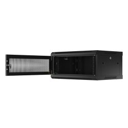 RACK CABINET 19" WALL-MOUNT 4U/600X450 (FLAT PACK) WITH PERFORATED DOOR BLACK LANBERG