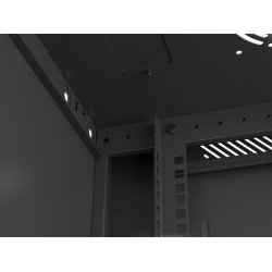 RACK CABINET 19" WALL-MOUNT 4U/600X450 (FLAT PACK) WITH PERFORATED DOOR BLACK LANBERG