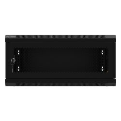 RACK CABINET 19" WALL-MOUNT 4U/600X450 (FLAT PACK) WITH PERFORATED DOOR BLACK LANBERG