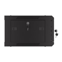 RACK CABINET 19" WALL-MOUNT 4U/600X450 (FLAT PACK) WITH PERFORATED DOOR BLACK LANBERG