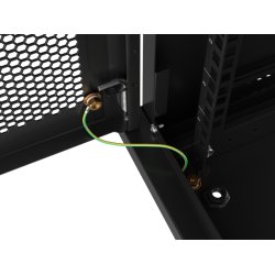RACK CABINET 19" WALL-MOUNT 4U/600X450 (FLAT PACK) WITH PERFORATED DOOR BLACK LANBERG