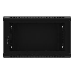 RACK CABINET 19" WALL-MOUNT 6U/600X450 (FLAT PACK) WITH PERFORATED DOOR BLACK LANBERG