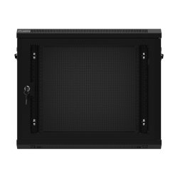RACK CABINET 19" WALL-MOUNT 9U/600X450 (FLAT PACK) WITH PERFORATED DOOR BLACK LANBERG