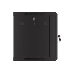 RACK CABINET 19" WALL-MOUNT 9U/600X450 (FLAT PACK) WITH PERFORATED DOOR BLACK LANBERG