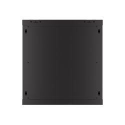RACK CABINET 19" WALL-MOUNT 12U/600X450 (FLAT PACK) WITH PERFORATED DOOR BLACK LANBERG