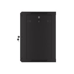 RACK CABINET 19" WALL-MOUNT 12U/600X450 (FLAT PACK) WITH PERFORATED DOOR BLACK LANBERG