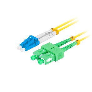 FIBER OPTIC PATCHCORD SM LC/UPC-SC/APC DUPLEX 0.5M LSZH G657A1 3.0MM YELLOW LANBERG