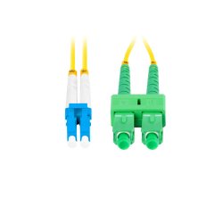 FIBER OPTIC PATCHCORD SM LC/UPC-SC/APC DUPLEX 0.5M LSZH G657A1 3.0MM YELLOW LANBERG