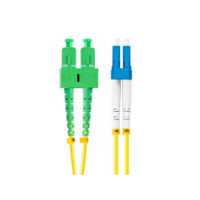 FIBER OPTIC PATCHCORD SM LC/UPC-SC/APC DUPLEX 2M LSZH G657A1 3.0MM YELLOW LANBERG