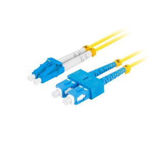 FIBER OPTIC PATCHCORD SM SC/UPC-LC/UPC DUPLEX 0.5M LSZH G657A1 3.0MM YELLOW LANBERG