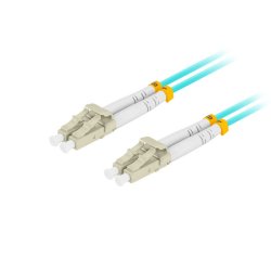 FIBER OPTIC PATCHCORD MM LC/UPC-LC/UPC DUPLEX 0.5M LSZH OM3 50/125 3.0MM AQUA LANBERG