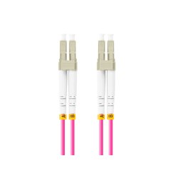 FIBER OPTIC PATCHCORD MM LC/UPC-LC/UPC DUPLEX 0.5M LSZH OM4 50/125 3.0MM VIOLET LANBERG