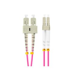 FIBER OPTIC PATCHCORD MM LC/UPC-SC/UPC DUPLEX 0.5M LSZH OM4 50/125 3.0MM VIOLET LANBERG