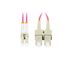 FIBER OPTIC PATCHCORD MM LC/UPC-SC/UPC DUPLEX 0.5M LSZH OM4 50/125 3.0MM VIOLET LANBERG