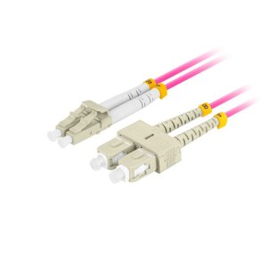 FIBER OPTIC PATCHCORD MM LC/UPC-SC/UPC DUPLEX 5M LSZH OM4 50/125 3.0MM VIOLET LANBERG