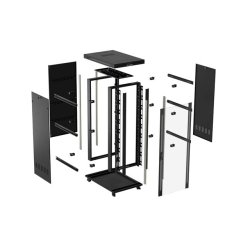 RACK CABINET 19" FREE-STANDING 47U/800X1200 (FLAT PACK) WITH GLASS DOOR LCD BLACK LANBERG V2